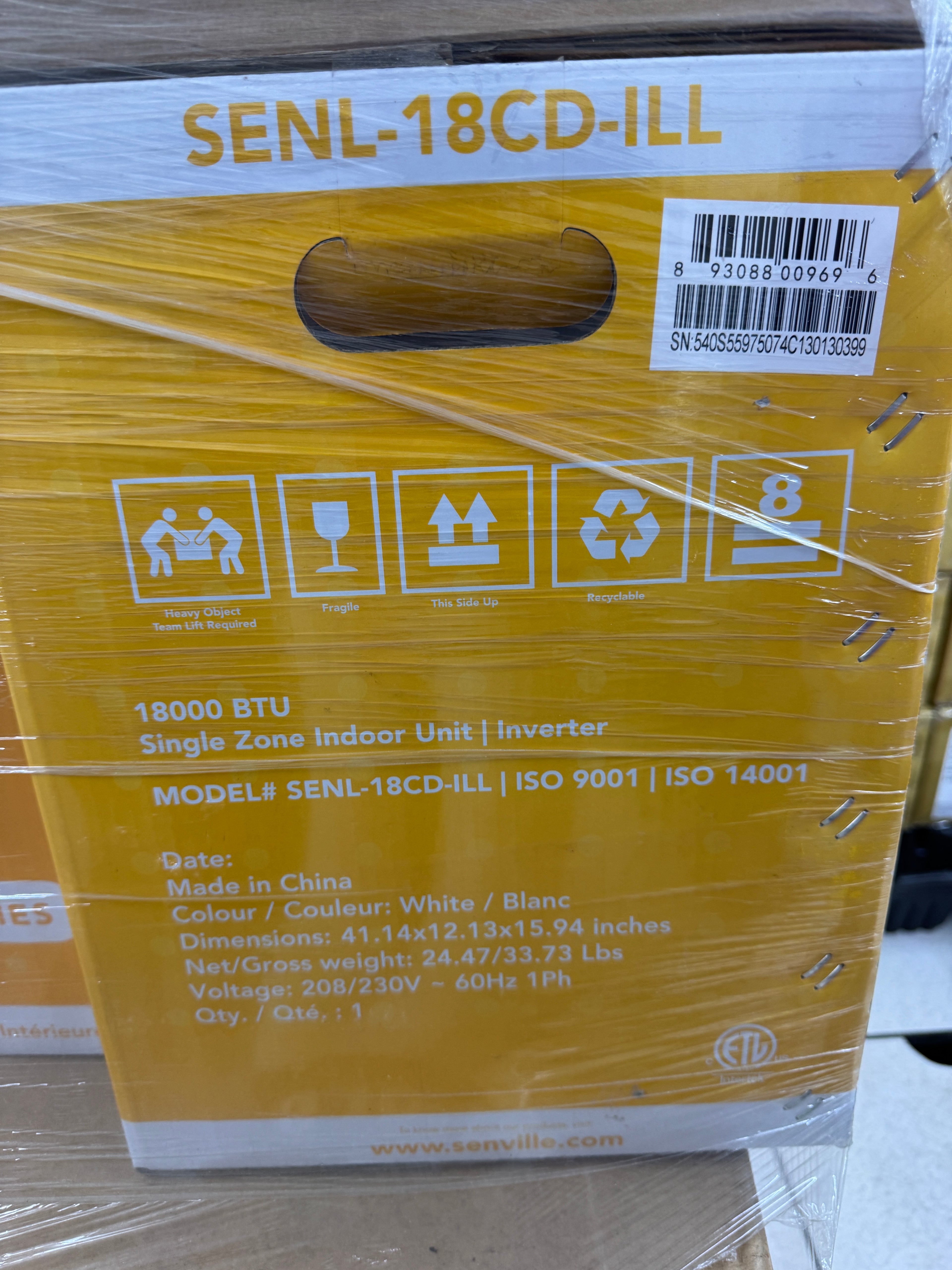 Air Conditioner SENL-18CD-ILL Indoor Unit