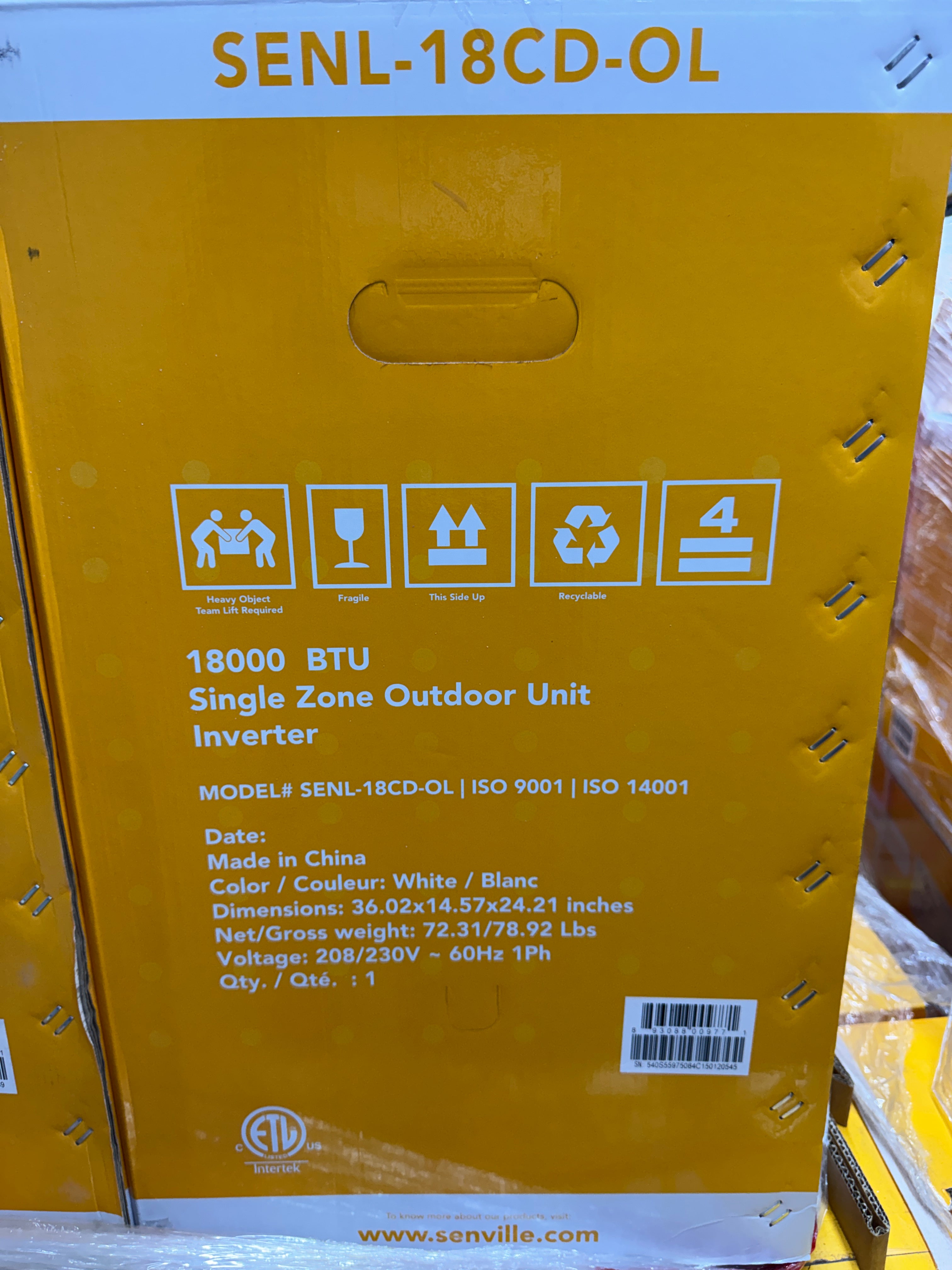 Air Conditioner SENL-18CD-OL Outdoor Unit