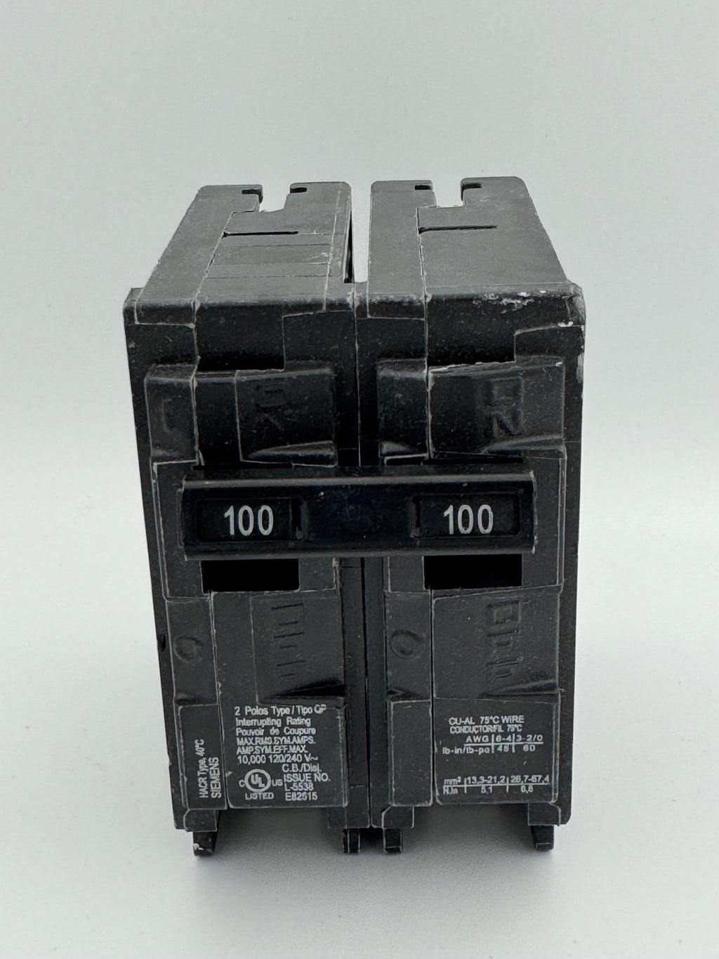 Siemens Q2100 - 100A 2-Pole Molded Case Circuit Breaker - NEW