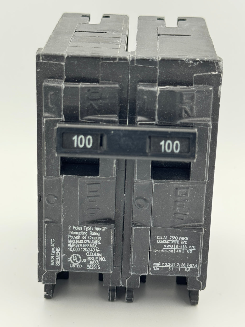 Siemens Q2100 - 100A 2-Pole Molded Case Circuit Breaker - NEW