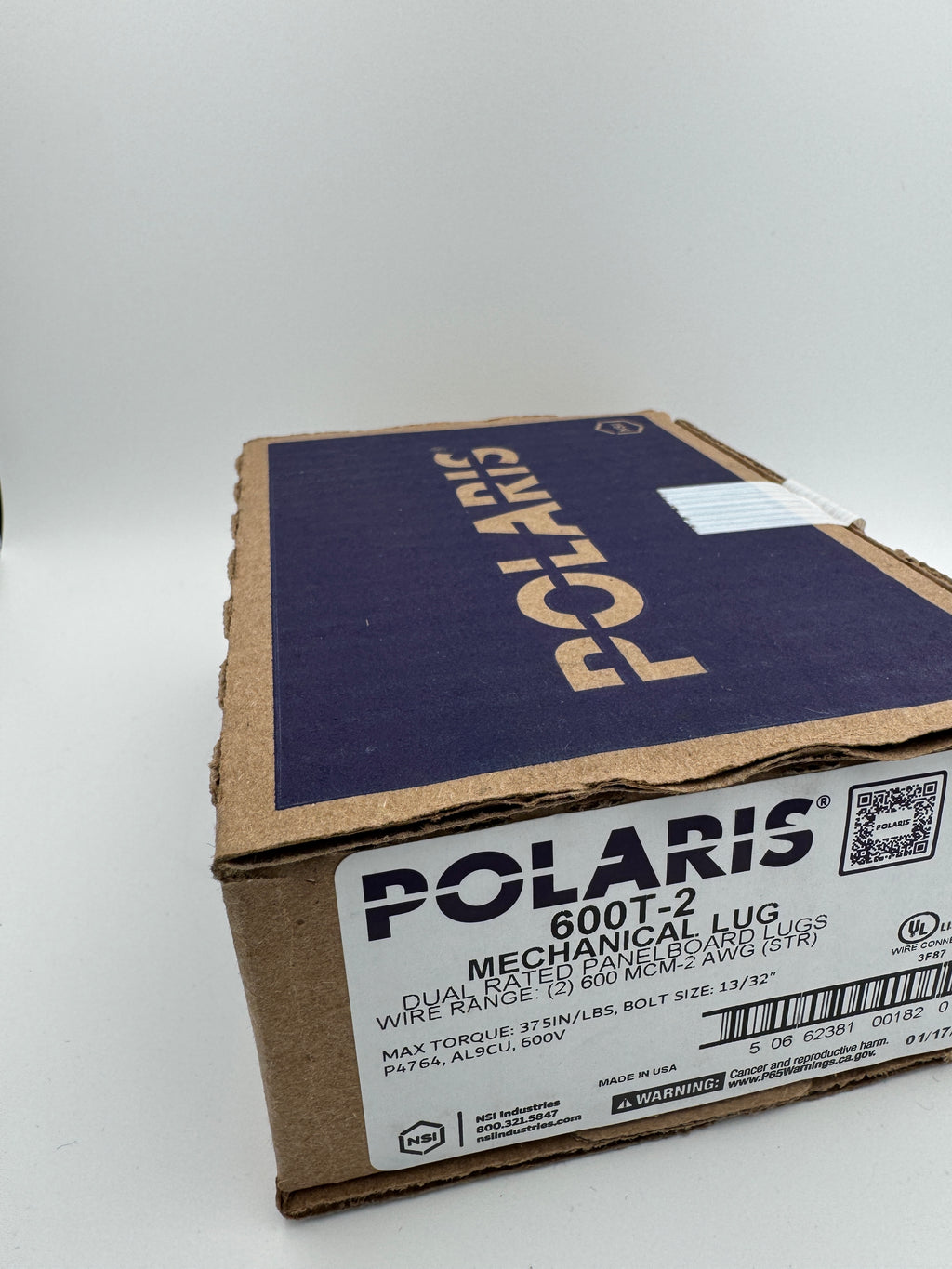 Polaris 600T-2 600KCMIL-2 AL9CU Mechanical Panelboard Lug - NEW