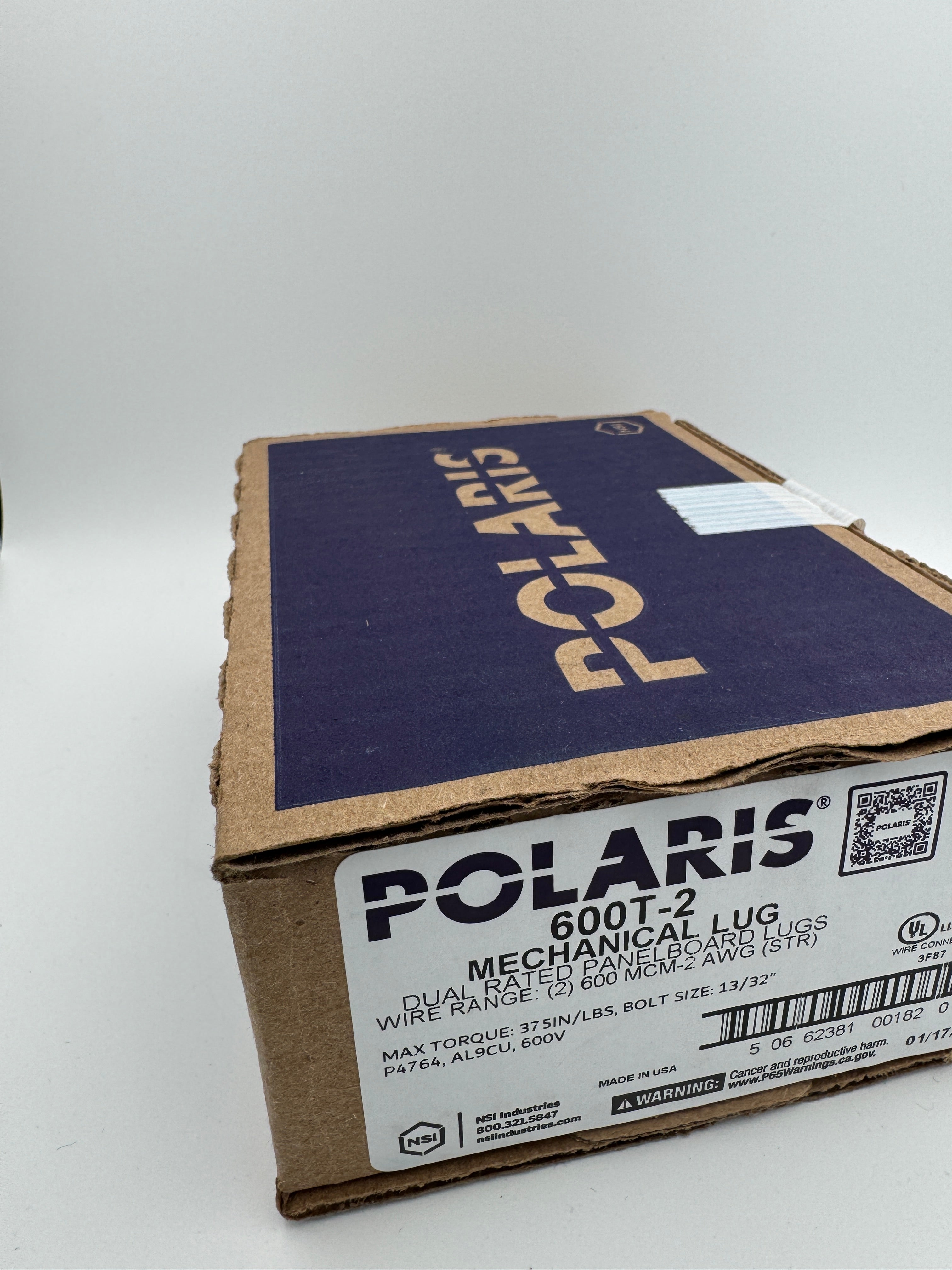 Polaris 600T-2 600KCMIL-2 AL9CU Mechanical Panelboard Lug - NEW