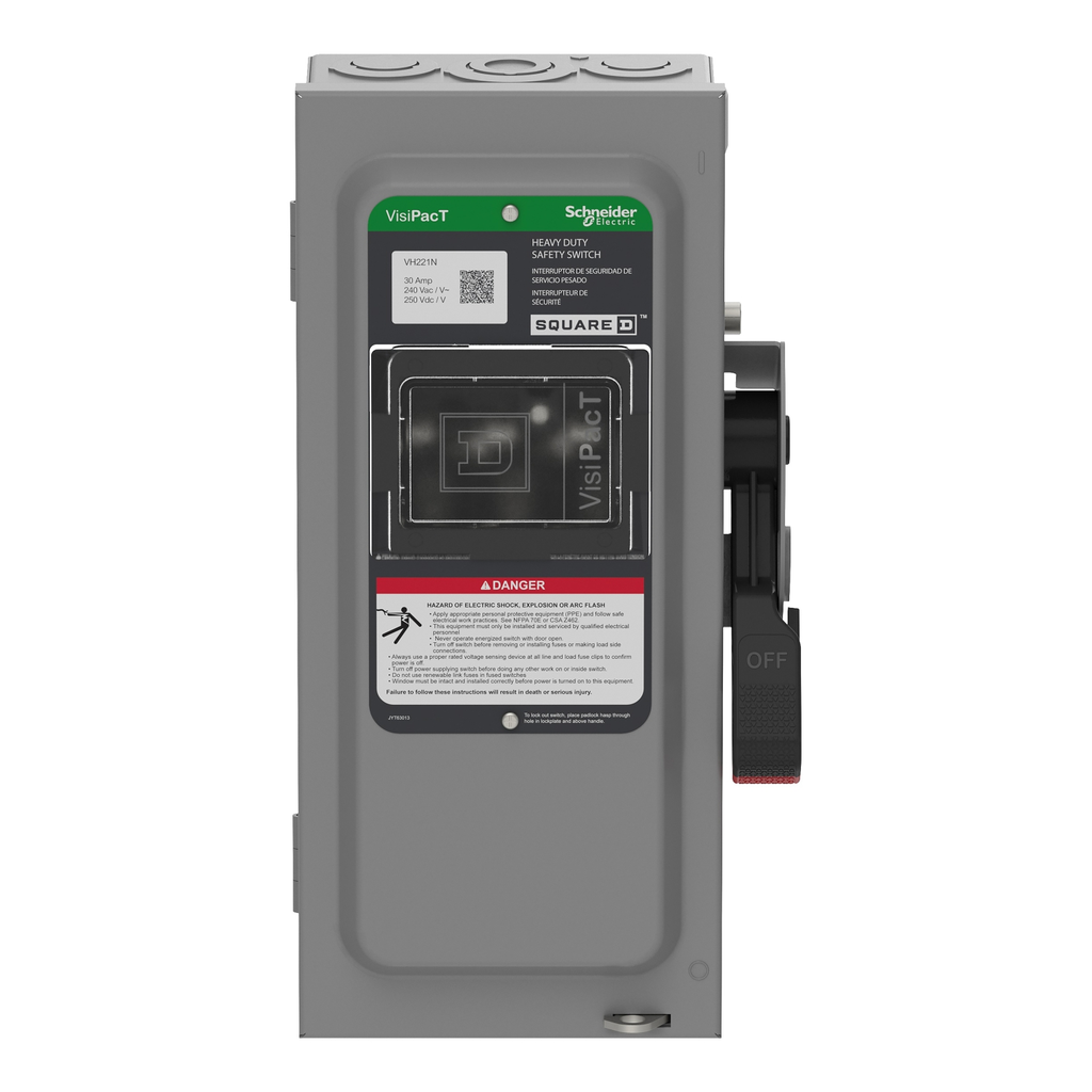 VH361 Square D Schneider Electric Heavy Duty Fused Safety Switch 600V 30A 3P NEW